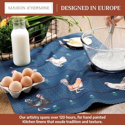 Maison d' Hermine Kitchen Towels Set of 2 Reusable 100% Cotton 27.50" x 20" - Image 3