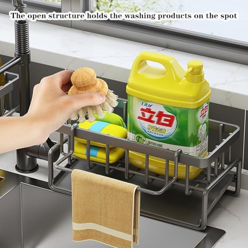 Bibabala Home Kitchen Faucet Drainer Holder Soap Bathroom Non Slip Corner Sink - Image 2