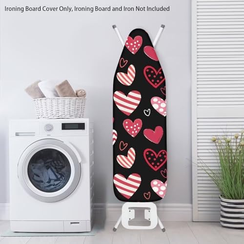 Love Heart Ironing Board Cover Valentines Day Ironing Board Dust Cover Standard - Image 3