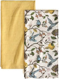 Miss Adola 2pcs 270GSM Cotton Kitchen Towels, Lemon Bird by MissAdola
