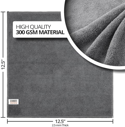 CERAKOTE® Microfiber Towels for Cars, 300 GSM Lint-Free Cloths, 12 Pack - Image 2