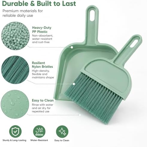Rypet Mini Dustpan & Brush Set for Small Pet Cage Cleaning – Compact Handheld - Image 4