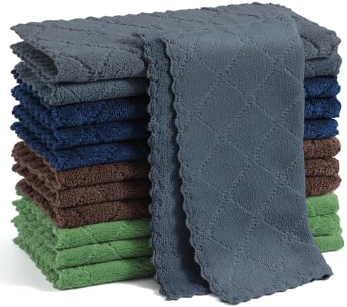 Homaxy 12 Pack Super Soft & Absorbent Coral Velvet Dish Cloths by Homaxy