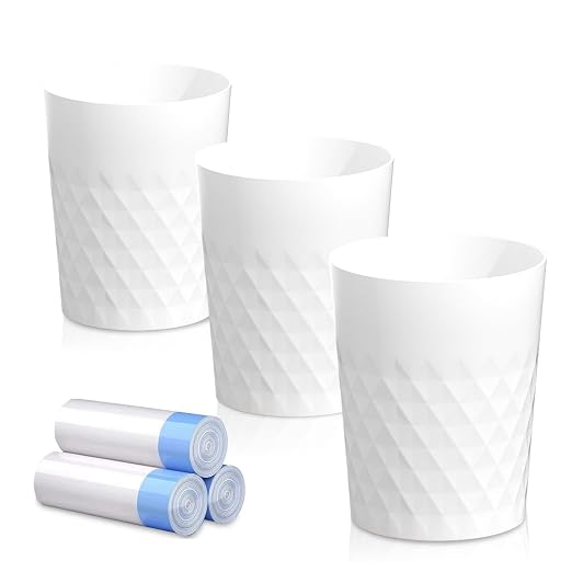 3 Pack Small Bathroom Trash Can by JiatuA
