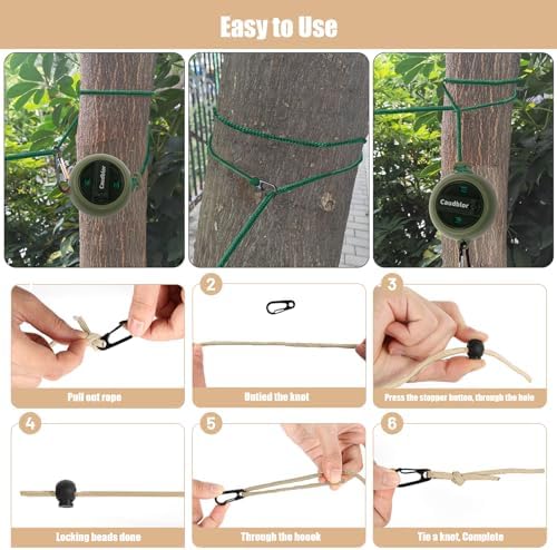 Portable Travel Clothesline, 33ft Camping Clothes line - Image 5