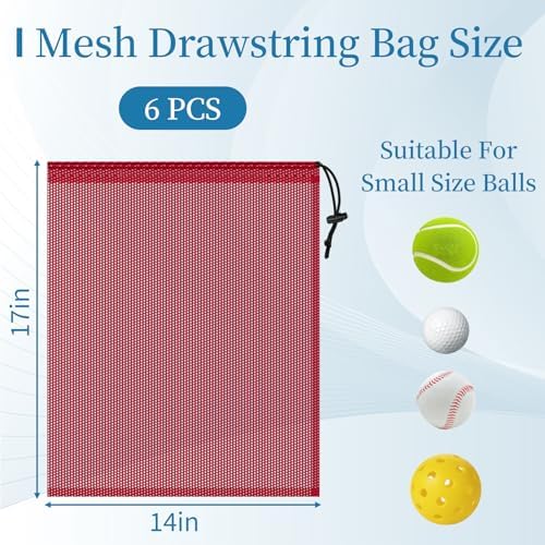 6 Pack Mesh Drawstring Bags - Image 2