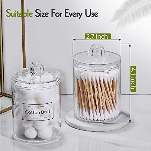 3 Pack Acrylic Qtip Holder Dispenser - Image 3