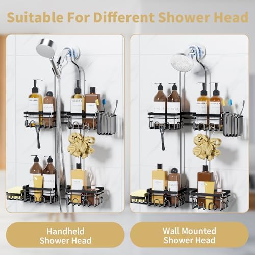 KEGII Shower Caddy Hanging for Handheld Showerheads, Rustproof Hanging Shower - Image 3
