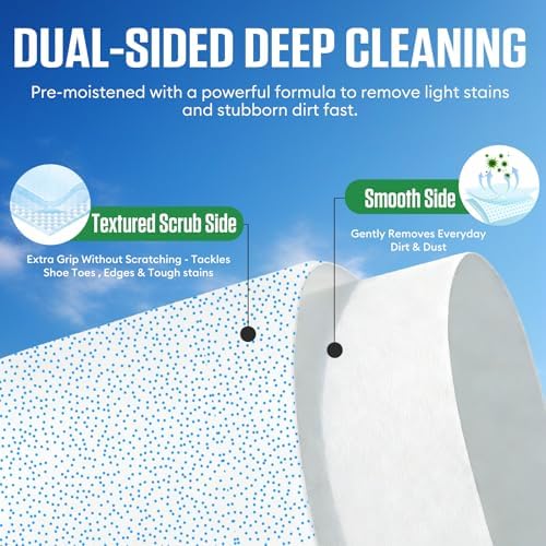 Sneaker Cleaning Wipes, Dual-Sided Instant Shoe Cleaner Wipes - Image 2