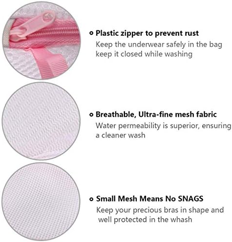 Ainiv Mesh Laundry Bags, Bra Wash Bags Mesh Wash Bags, Reuse Washing Machine Bag - Image 3