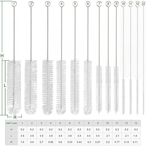 CiaraQ Bottle Cleaning Brushes, 8 Inch Nylon Tube Brush Set - Image 3