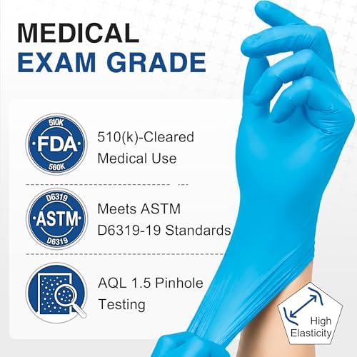 Schneider Nitrile Gloves, Gloves Disposable Latex Free, Powder Free - Image 2