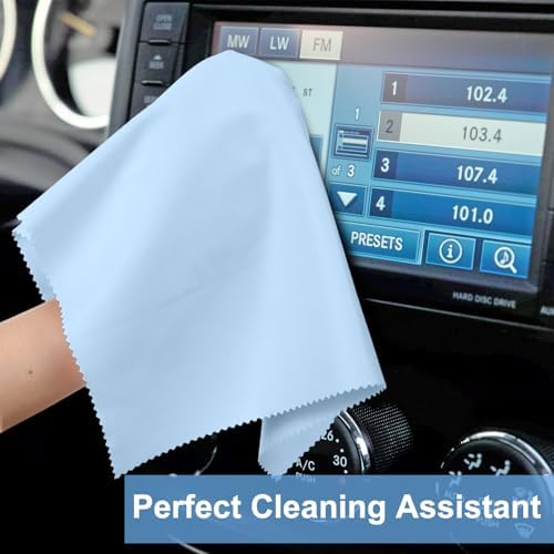 Frienda 12 Pack Large Glass Cleaning Cloth, Light Gray - Image 3