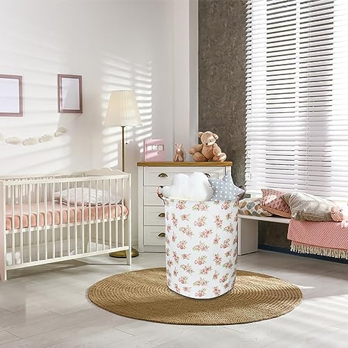 NTAOHAMPER Pink Flower Laundry Hamper, laundry Basket, Nursery Hamper, - Image 2