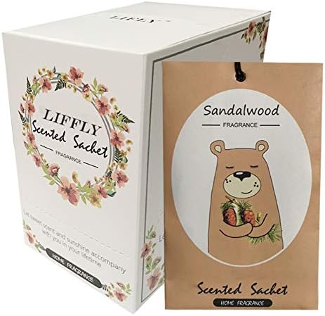 14 Packs Sandalwood Scented Sachets Bag by LIFFLY