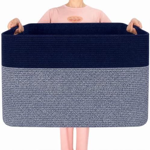 MINTWOOD Design 112L Extra Large Blanket Basket Holder Living Room, Dog Toy by MINTWOODDesign