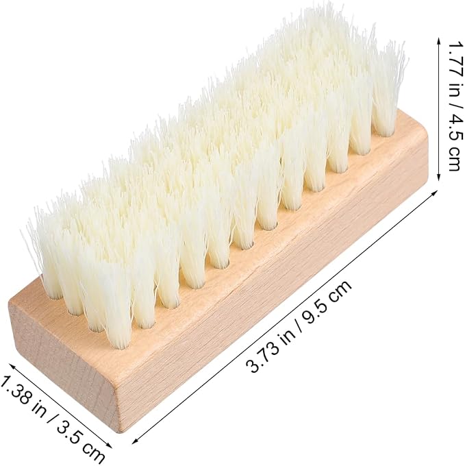 GLEAVI 4Pcs Shoe Cleaning Brush Set: Sturdy Wood Handle Soft Nylon Bristle - Image 2