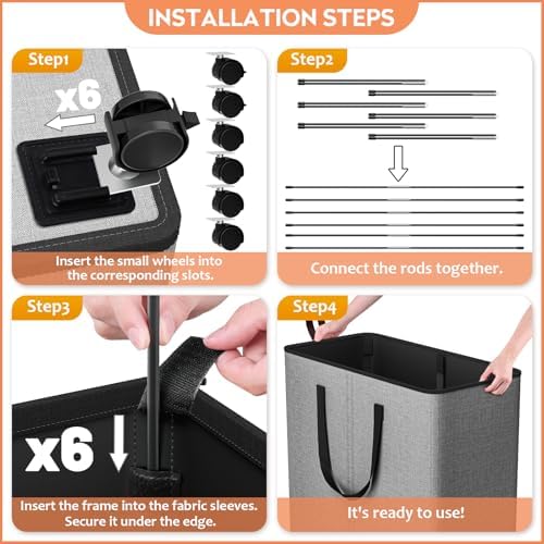 SpaceTrove Rolling Laundry Basket - Image 3