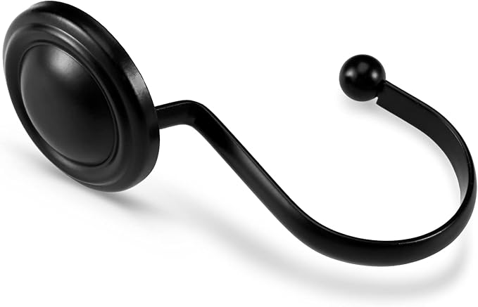 CHICTIE Black Shower Curtain Hooks Rings, Premium Rust Resistant Metal Shower - Image 4
