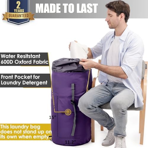 Backpack Laundry Bag, 115L Heavy Duty Extra Large College Laundry Backpack - Image 2