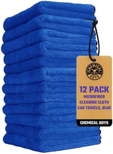 Chemical Guys, Professional Microfiber Towels, 16 x 16 in, 12 Pack by ChemicalGuys