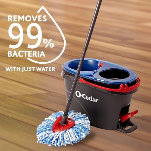 O-Cedar EasyWring RinseClean Microfiber Spin Mop & Bucket Floor Cleaning System - Image 6