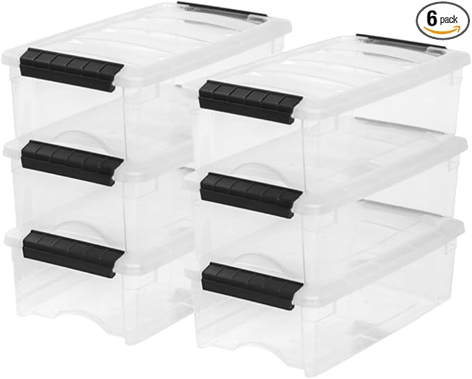 IRIS USA 6-Pack 6 Quart Storage Bins by IRISUSA
