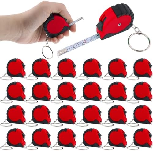 24 Pieces Mini Tape Measure Keychains 3 ft Small Retractable Measuring Tape by zsccxq