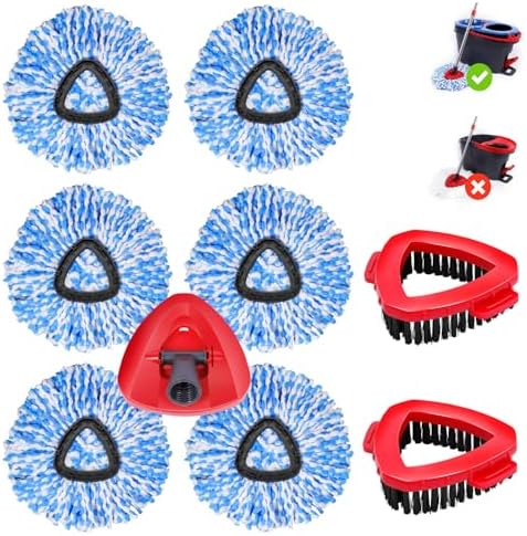 6 Pack Mop Replacement Heads Compatible by WaIEJiemiHome
