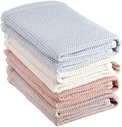 PY HOME & SPORTS Dish Towel Set, 100% Cotton Waffle Weave Kitchen Towels 4 by PYHOMESPORTS