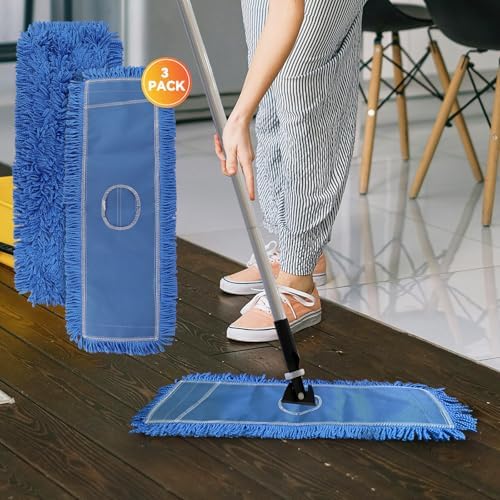 18 Inch Dust Mop Head: Replacement Medium Washable Commercial Mop Head Sweeper - Image 7