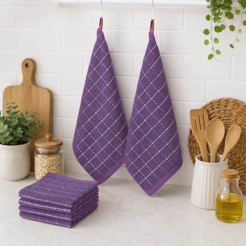 Kitinjoy 100% Cotton Terry Kitchen Dish Cloths, 12”x 12” - Image 6