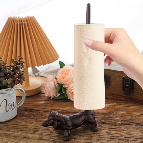 Dog Paper Towel Holder 12'' Cast Iron Paper Towel Holder Funny Toilet Paper - Image 6