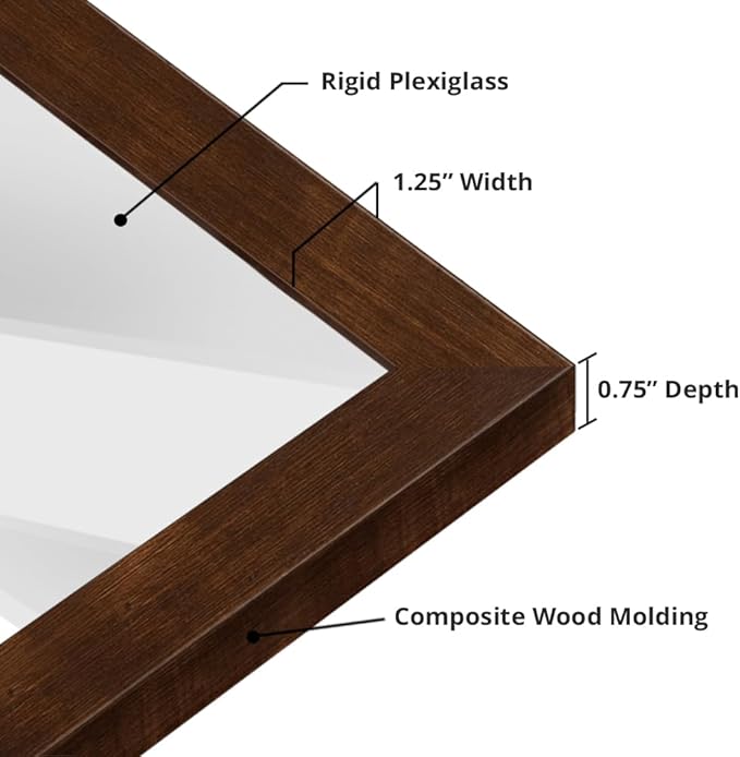 wallsthatspeak 17x23 Mocha Walnut Picture Frame for Puzzles Posters Photos or Artwork