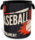 Baseball Sports Laundry Basket Foldable Waterproof Hamper 18.9 x 16.5 Inch by NUTAINLA