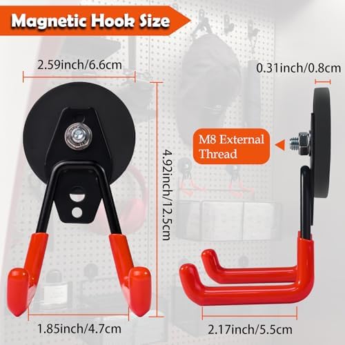2-Pack Medium Heavy Duty Magnetic Hooks - Image 2