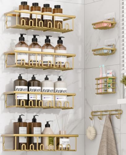 8 Pack Adhesive Large Capacity No-Drilling Shower Caddy by Unknown