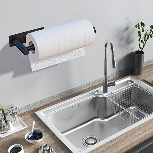 DEKAVA Under Cabinet Wall Mount Paper Towel Holder, Self-Adhesive Bar, - Image 2