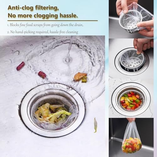 300 Filter Net Bags for Sink Drain Strainer - Image 2