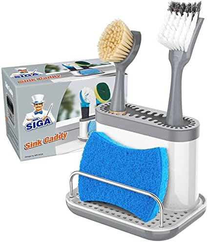 MR.SIGA Sink Caddy, Kitchen Sink Organizer Sponge Holder by MRSIGA