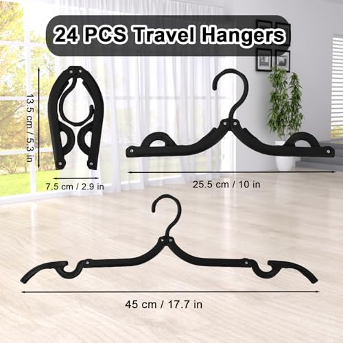 24 PCS Travel Hangers, Portable Travel Folding Clothes Hangers - Image 2