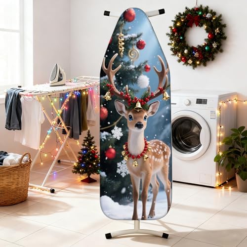Nuxovilar Winter Deer Bells Ironing Board Cover 15x54 Polyester - Image 2