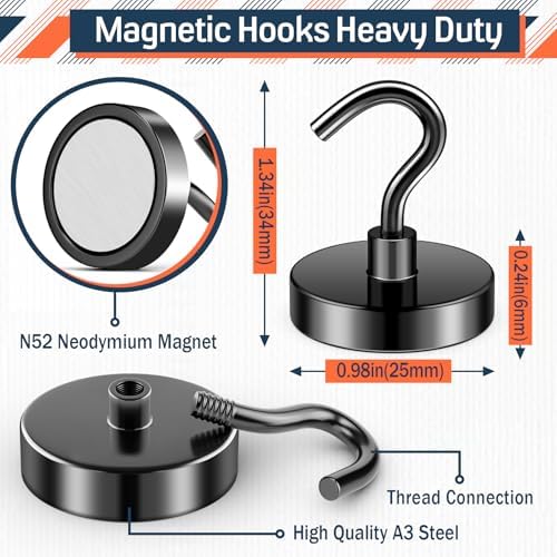 FINDMAG Magnet Hooks, 85LB+ Magnetic Hooks - Image 3