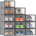 HOMIDEC Clear Shoe Storage Boxes, Stackable Shoe Organizer by DecorateYourHome