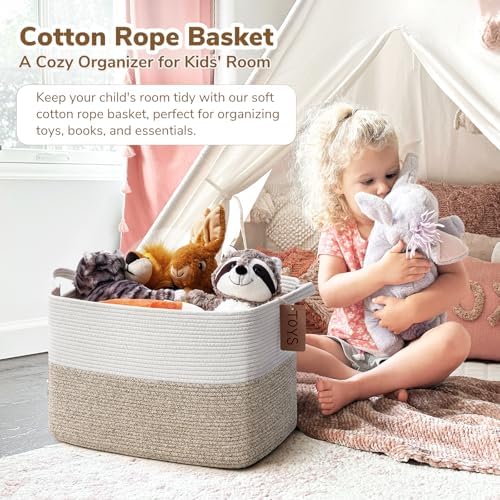 Goodpick 50L Large Woven Rope Storage Basket, Light Brown - Image 2