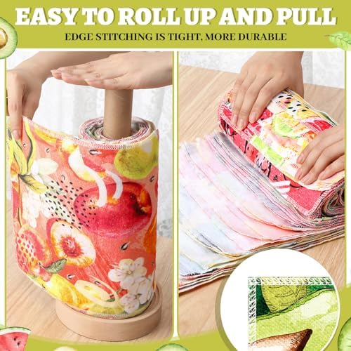 36 Pack Fruit Reusable Cleaning Cloths Washable Cotton Kitchen Towels - Image 4