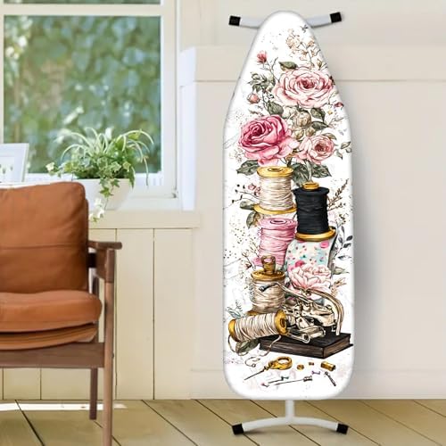 Nuxovilar Spools Roses Ironing Board Cover 15x54 Inches Polyester - Image 2