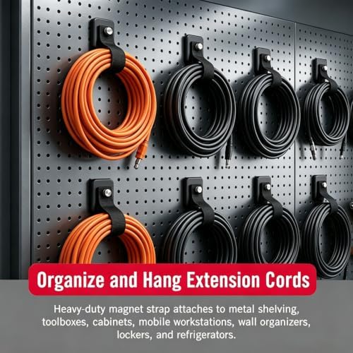 2 Pack Heavy Duty Magnetic Hook Straps, Organize Tools and Cords - Image 5
