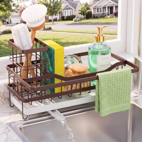 Sponge Holder for Kitchen Sink, Self-draining Sink Caddy by GUUKAR
