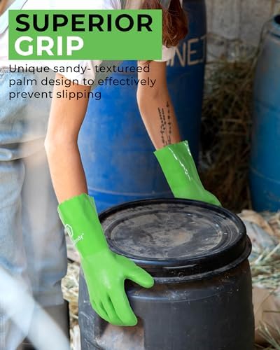 HANDLANDY Chemical Gloves, Heavy Duty Cleaning Gloves - Image 4